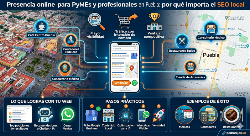 Presencia online para PyMEs y profesionales en Puebla: por qué importa el SEO local